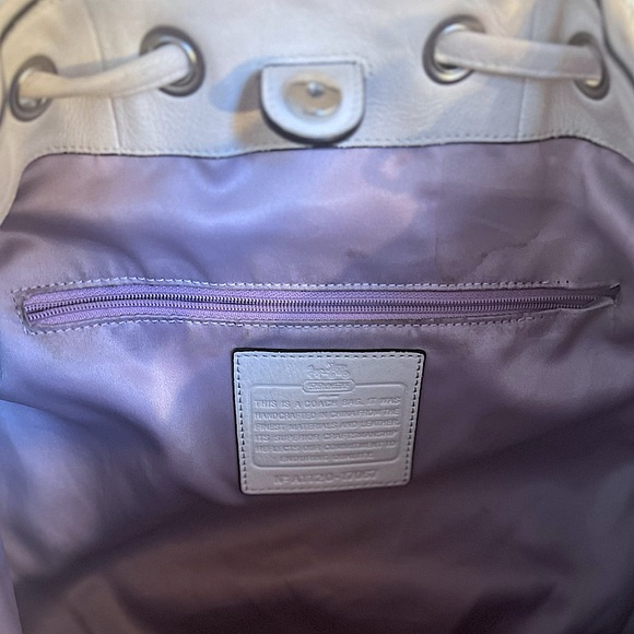 Coach XL Limited Edition Marielle Madison Drawstring Bag | White Leather | $400 - Picture 7 of 13